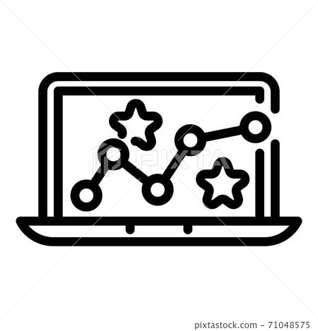 Laptop gaming icon, outline style 71048575
