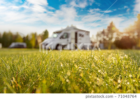 Family vacation travel RV, holiday trip  motorhome 71048764