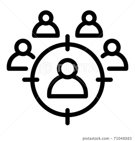 People target icon, outline style 71048883