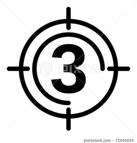 Video number target icon, outline style Video number target icon, outline style 71048893