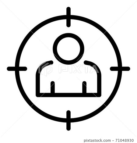 Man target icon, outline style Man target icon, outline style 71048930