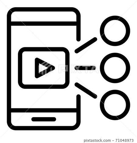 Smartphone remarketing icon, outline style Smartphone remarketing icon, outline style 71048973