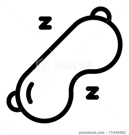 Comfort sleep mask icon, outline style 71048992