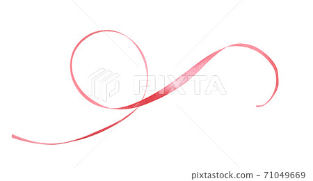 Curled pink ribbon 71049669