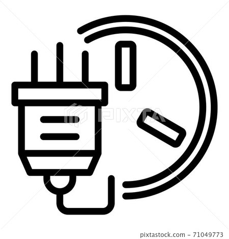 Power adapter plug icon, outline style 71049773