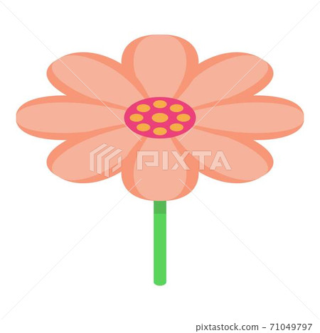 Samurai flower icon, isometric style 71049797