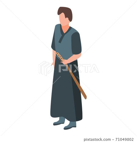 Knight samurai icon, isometric style Knight samurai icon, isometric style 71049802