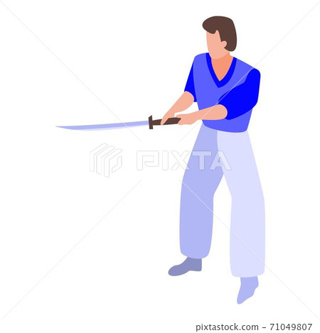 Ancient samurai icon, isometric style Ancient samurai icon, isometric style 71049807
