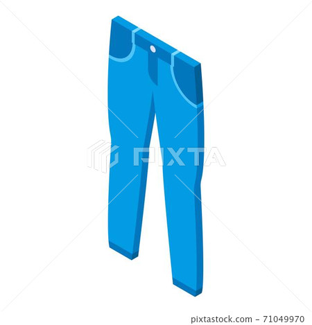Textile pants jeans icon, isometric style 71049970