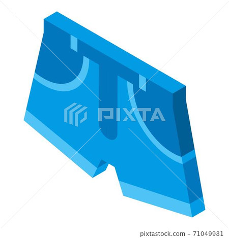 Woman jeans shorts icon, isometric style Woman jeans shorts icon, isometric style 71049981