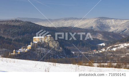 Orava castle, winter landscape, Orava region Slovakia 71050141
