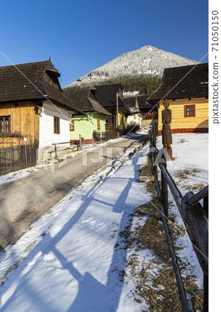 Vlkolinec village UNESCO site in Velka Fatra mountains, Slovakia 71050150