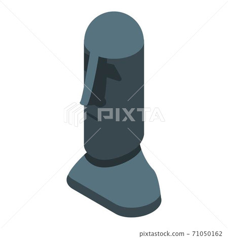 Ancient sculpture head icon, isometric style Ancient sculpture head icon, isometric style 71050162