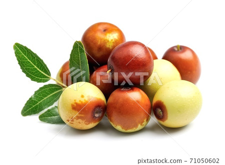 Dates fruits isolated on white backgrounds. Dates fruits isolated on white backgrounds. 71050602