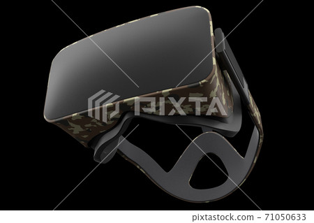 Virtual reality glasses isolated on black with cliping path. 3d rendering 71050633
