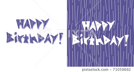Hand-drawn inscription happy birthday. Two options for writing on a white and colored background. Lettering for postcards. Holiday greetings. Stock vector illustration. Hand-drawn inscription happy birthday. Two options for writing on a white and colored background. Lettering for postcards. Holiday greetings. Stock vector illustration. 71050692