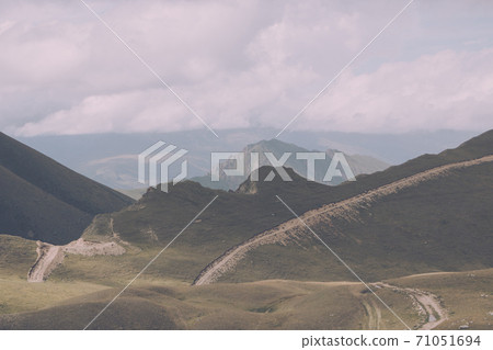 Closeup view mountains scenes in national park Dombai, Caucasus, Russia, Euro Closeup view mountains scenes in national park Dombai, Caucasus, Russia, Euro 71051694