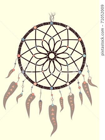 Tribal dream catcher icon, cartoon style, Stock vector