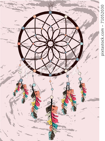 Native american indian dream catcher... - Stock Illustration [71052030 ...