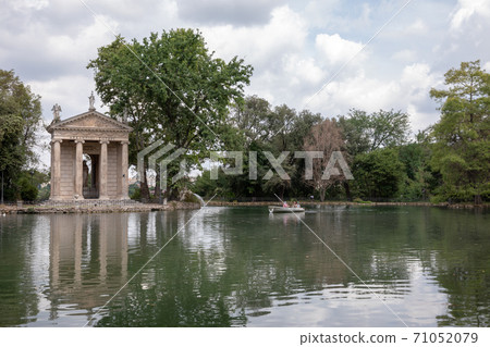 Panoramic view of Temple of Asclepius (Tempio di Esculapio) and lake Panoramic view of Temple of Asclepius (Tempio di Esculapio) and lake 71052079