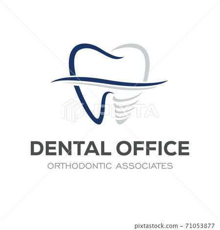 Dental Clinic Logo Design Dentist Logo Tooth abstract Linear Dentist stomatology	 71053877