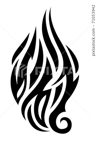 Black And White Flames Tattoo  Clipart Panda  Free Clipart Images