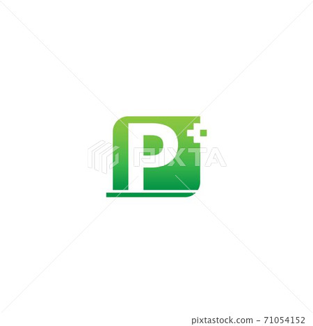 Letter P logo icon with medical cross design - Stock Illustration ...