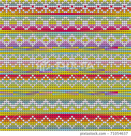 Rainbow colors gradien knitting geometric pattern of Christmas Rainbow colors gradien knitting geometric pattern of Christmas 71054637
