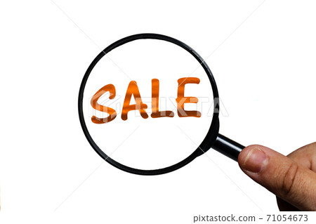word sale and magnifying glass word sale and magnifying glass 71054673