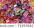 Multicolored kaleidoscope bubbles pattern as abstract wallpaper background. 71055842
