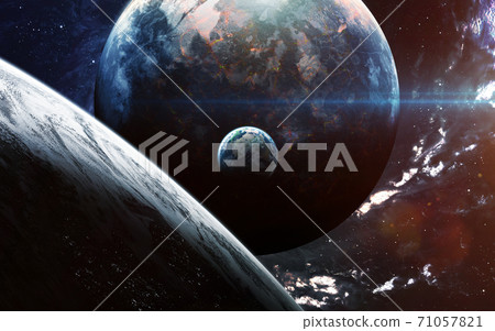 Universe scene with planets Universe scene with planets 71057821