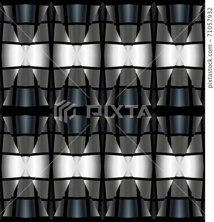 Silver metal seamless pattern with simple geometric ornate for brand, product, gift or card background 71057932