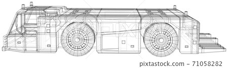 Vector Tow truck transport in airport. EPS10 format. Created of 3d 71058282