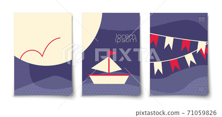 Minimalistic travel flat background 71059826