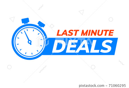 Last minute deal promo banner. Special last minute offer buy logo icon countdown 71060295