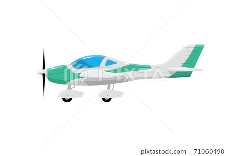 Old airplane propeller icon. Vintage plane small flat icon biplane aircraft Old airplane propeller icon. Vintage plane small flat icon biplane aircraft 71060490