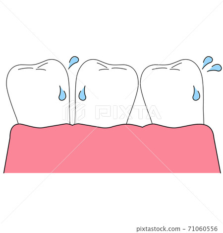 牙齒可能會擺動並脫落矢量材質 71060556