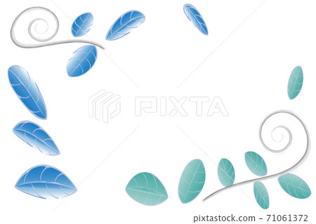 It is a leaf frame. Background material 71061372