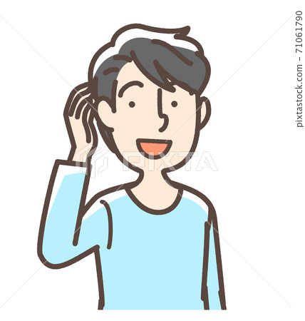 Men who are happy with their hair 71061790