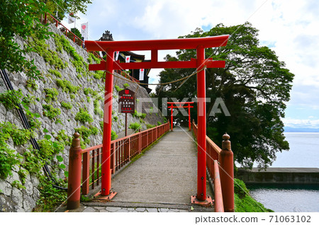 Chikubu Island Shrine worship road Akatorii Chikubu Island Shrine worship road Akatorii 71063102