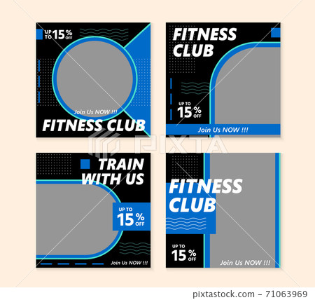 Fitness club social media ad post Fitness club social media ad post 71063969