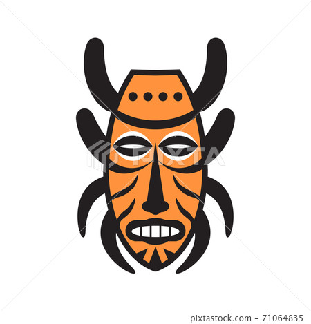 African traditional mask logo design template African traditional mask logo design template 71064835