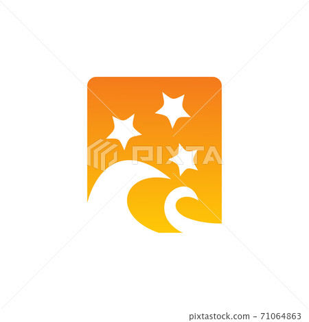 Sea star animal logo design template Sea star animal logo design template 71064863