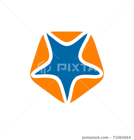 Sea star animal logo design template 71064864