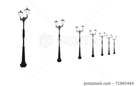 一系列經典路燈的3d渲染 一系列經典路燈的3d渲染 71065484