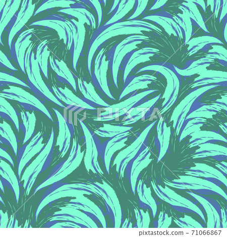 Bright vector abstract texture in trendy Aqua Menthe colors 2020. Pattern from strokes of turquoise paint for printing on textiles or wrapping paper 71066867