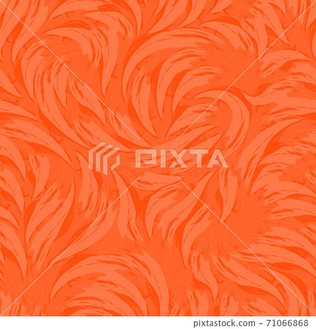 Bright vector abstract texture in trendy Lush Lava colors 2020. Pattern from strokes of orange paint for printing on textiles or wrapping paper. Bright vector abstract texture in trendy Lush Lava colors 2020. Pattern from strokes of orange paint for printing on textiles or wrapping paper. 71066868