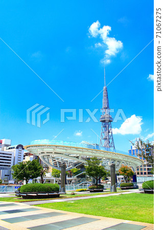 Scenery of Nagoya City, Nagoya TV Tower and Oasis 21 71067275