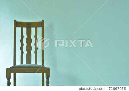Room with oak chair. British antique furniture (vivid tone copy space) 71067958