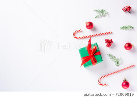 Christmas holiday composition gift boxes and decoration presents Christmas holiday composition gift boxes and decoration presents 71069019